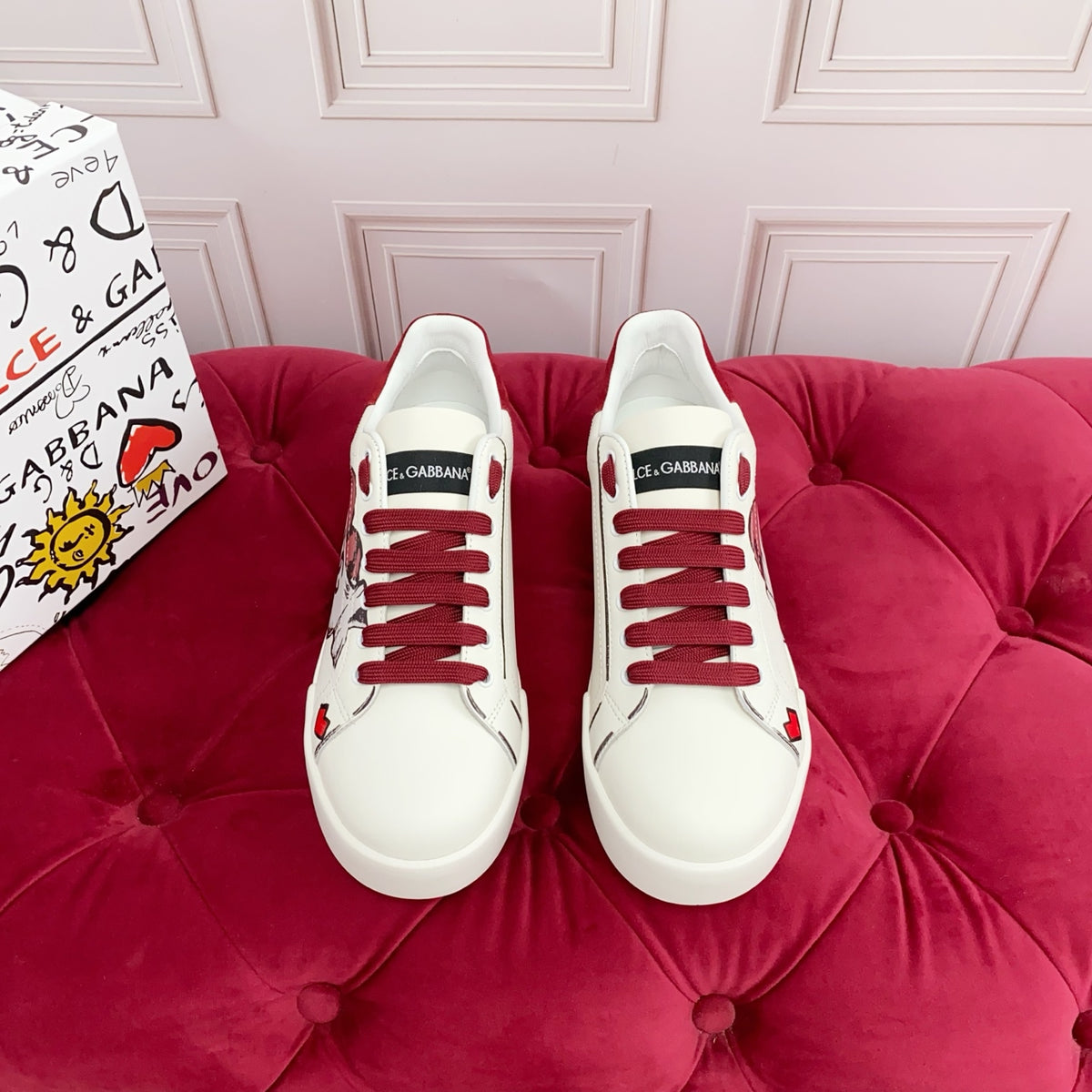 Dolce & Gabbana DG Heavy-Craft Calfskin Sneakers with 5D Accents