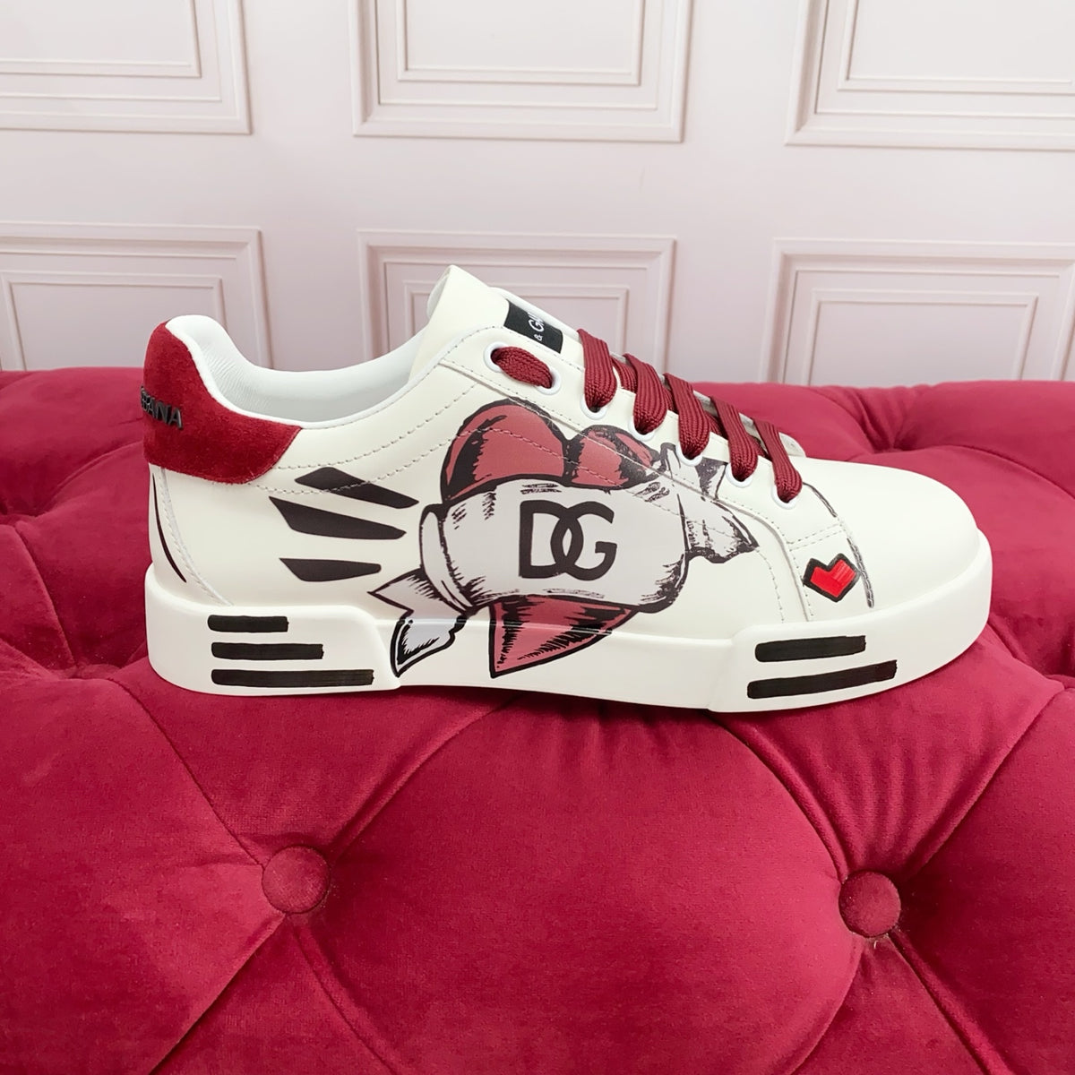 Dolce & Gabbana DG Heavy-Craft Calfskin Sneakers with 5D Accents