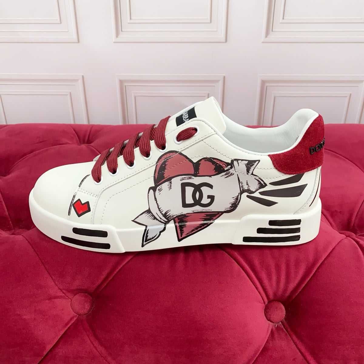Dolce & Gabbana DG Heavy-Craft Calfskin Sneakers with 5D Accents
