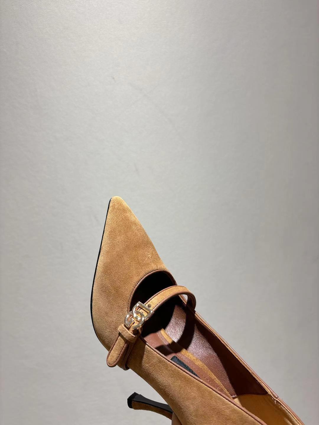 Dolce & Gabbana DG Women's Pointed-Toe Leather Heels