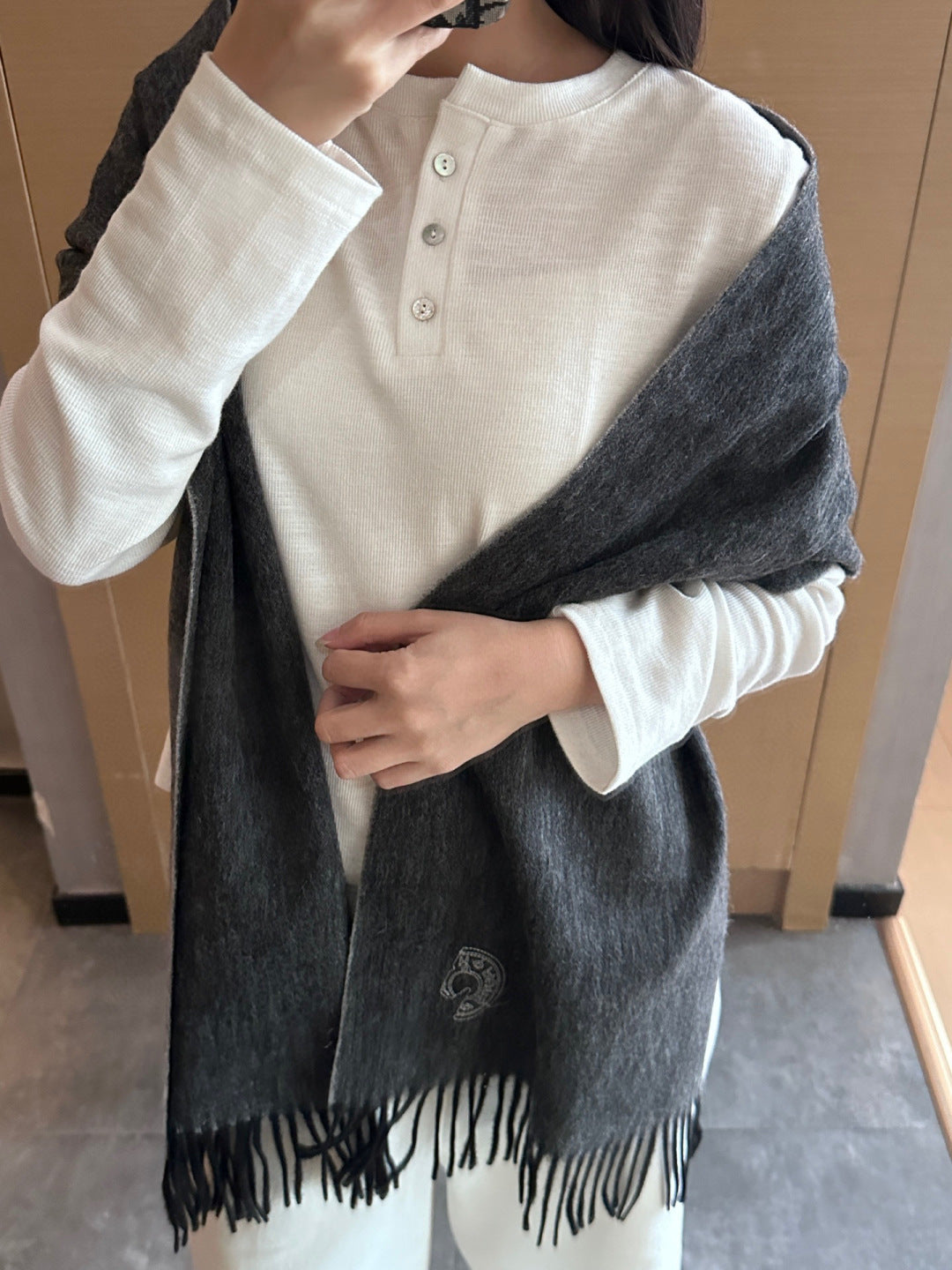 elegant Scarf for unisex couple - alternate angle view 3