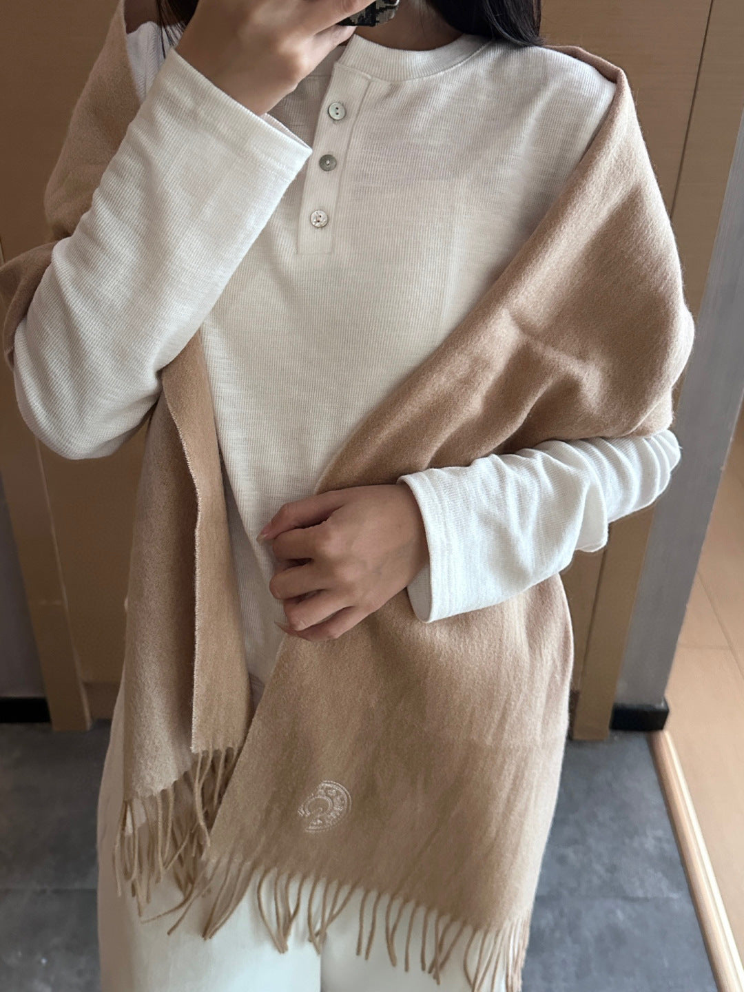 elegant Scarf for unisex couple - alternate angle view 2