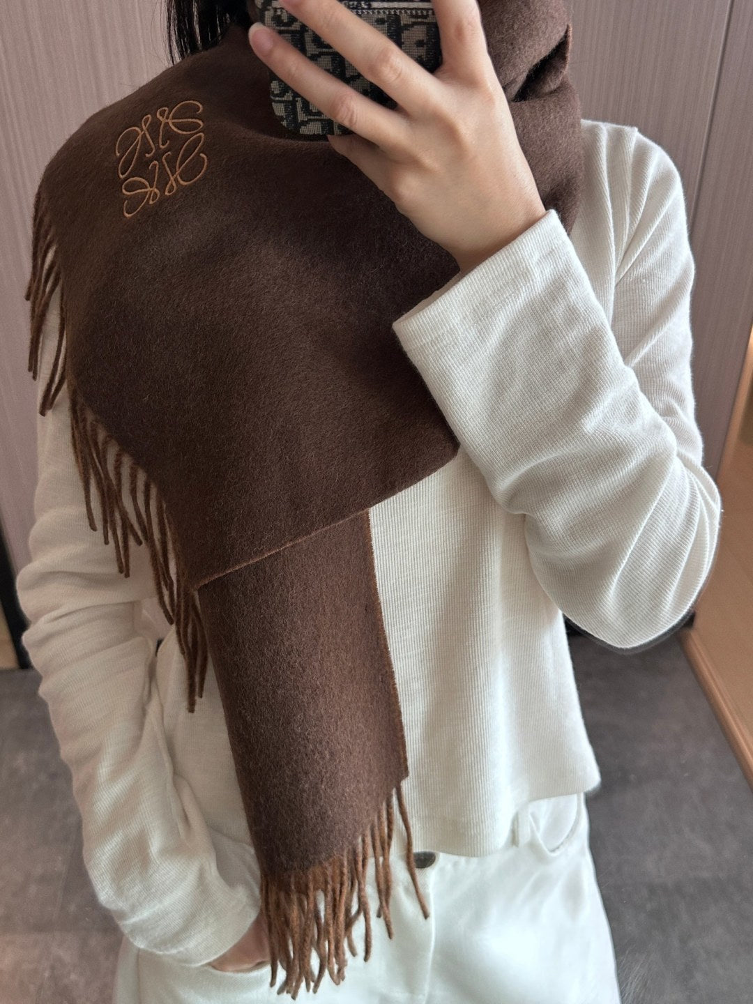 elegant Scarf for unisex couple - alternate angle view 2
