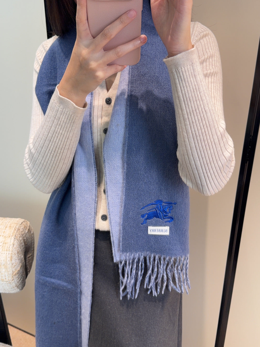 velvet Scarf for men - product detail view