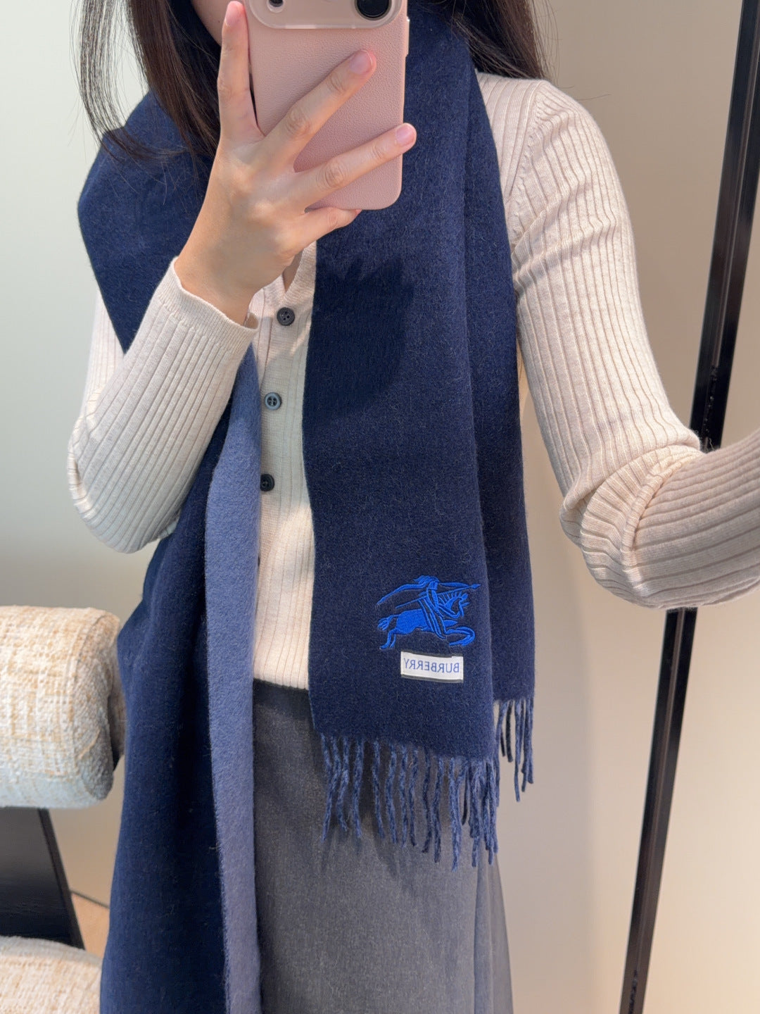 velvet Scarf for men - product detail view