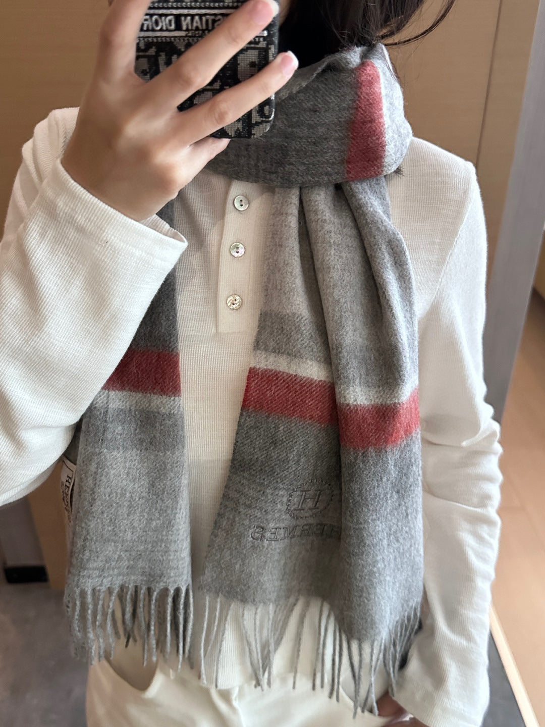 elegant Scarf for unisex couple - alternate angle view 2