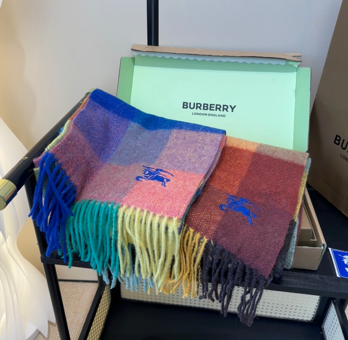 contrast color edgy Scarf for unisex couple - alternate angle view 2
