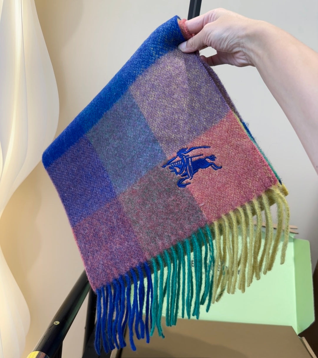 contrast color edgy Scarf for unisex couple - alternate angle view 5