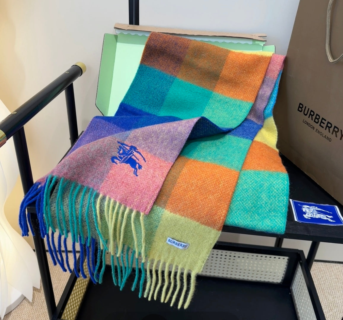 contrast color edgy Scarf for unisex couple - alternate angle view 9
