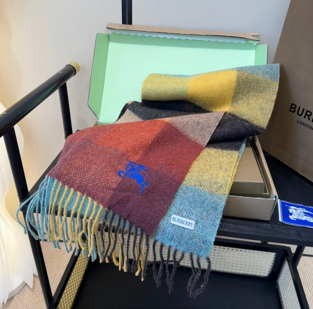 contrast color edgy Scarf for unisex couple - alternate angle view 6
