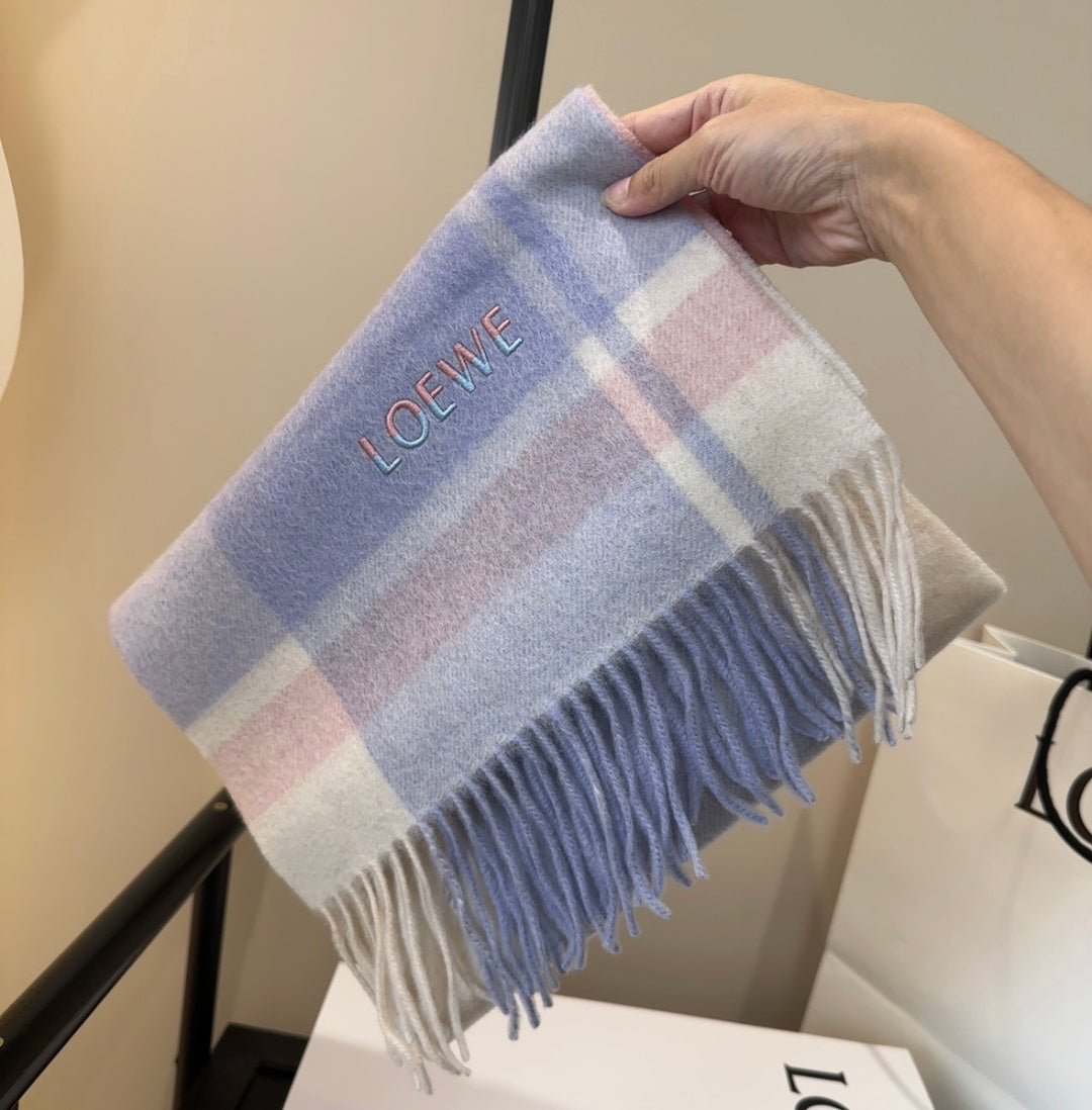 contrast color edgy Scarf for unisex couple - alternate angle view 5