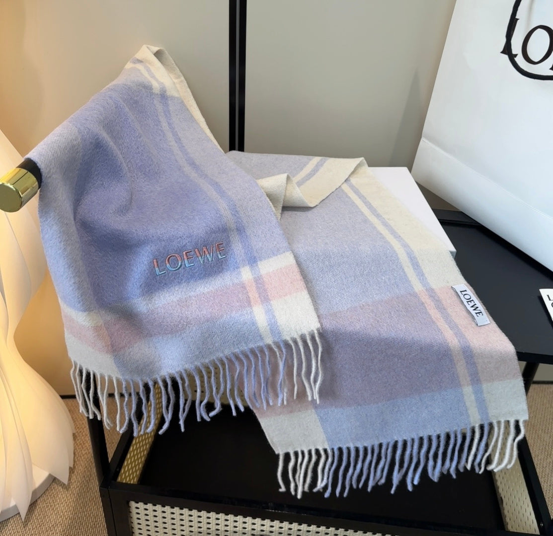 contrast color edgy Scarf for unisex couple - alternate angle view 10