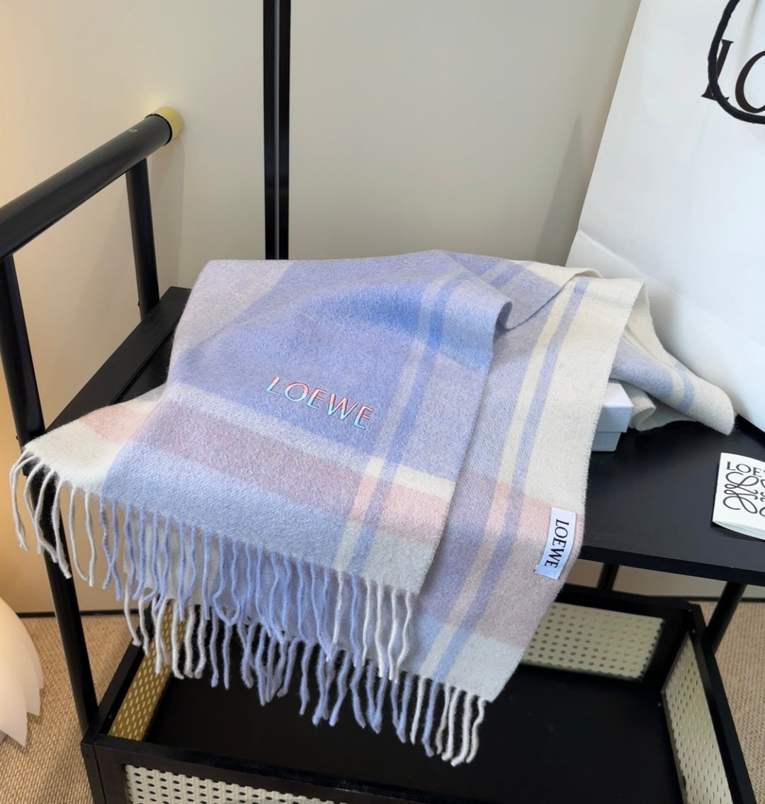 contrast color edgy Scarf for unisex couple - alternate angle view 7