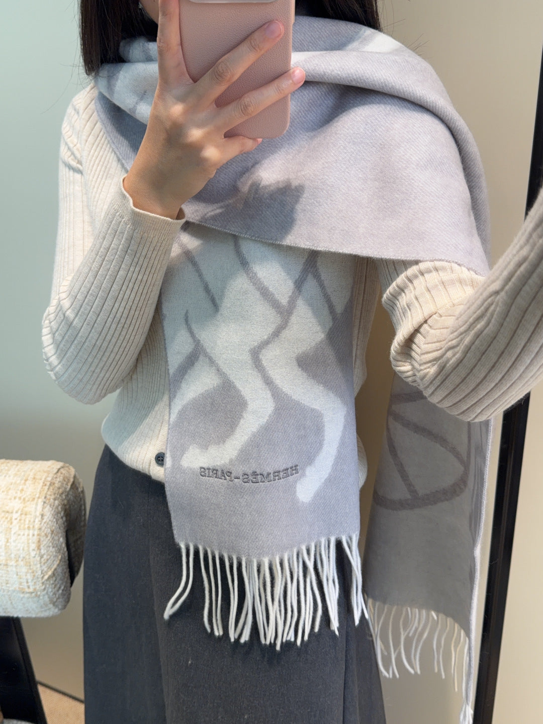 elegant Scarf for unisex couple - product detail view