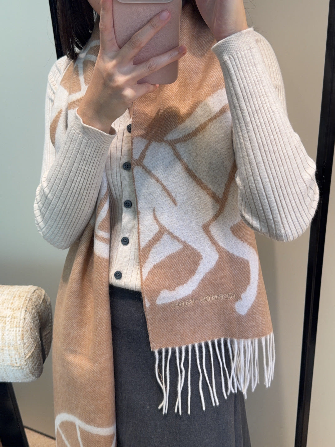 elegant Scarf for unisex couple - product detail view