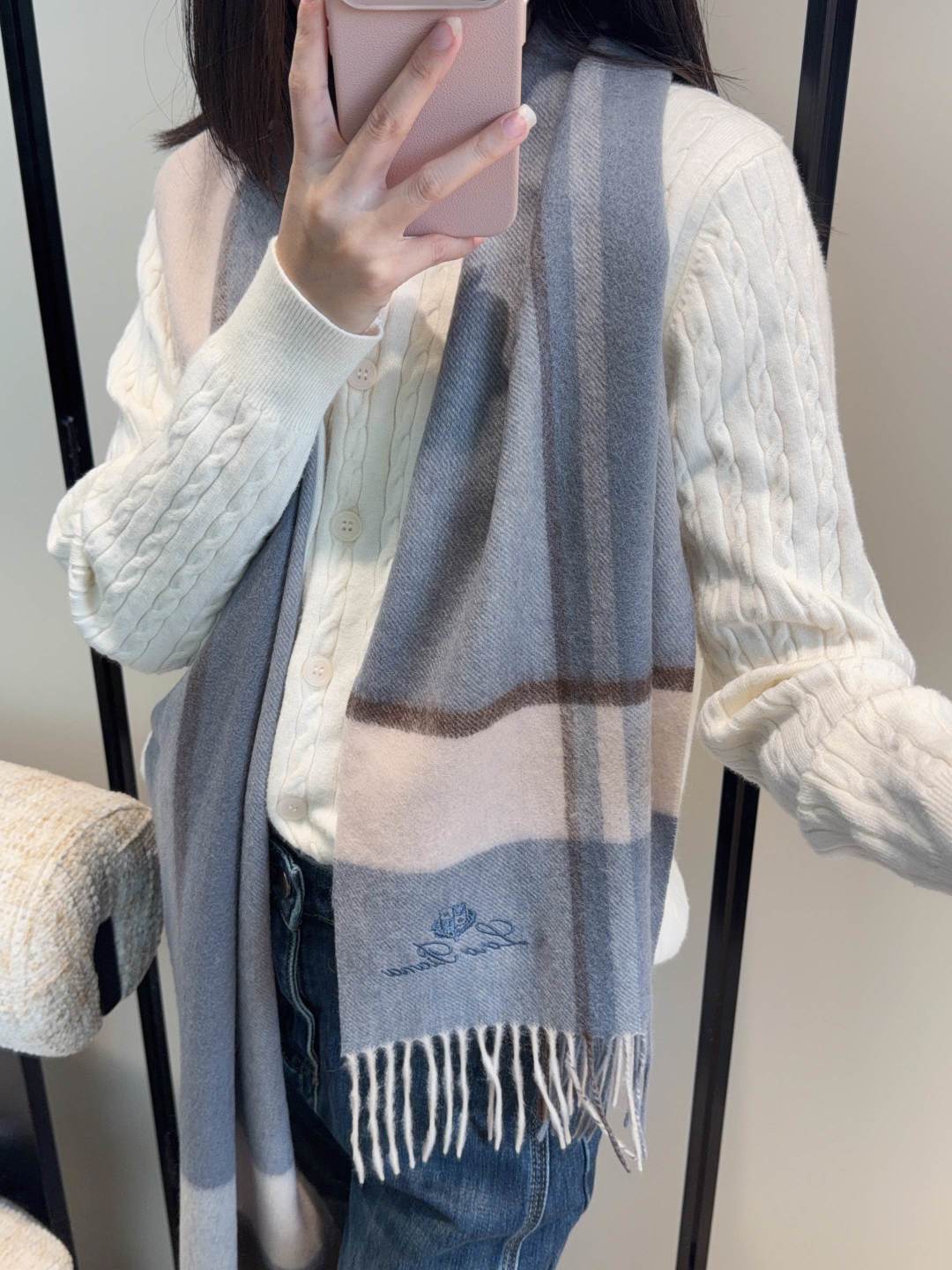 velvet luxury Shawl for women - product detail view