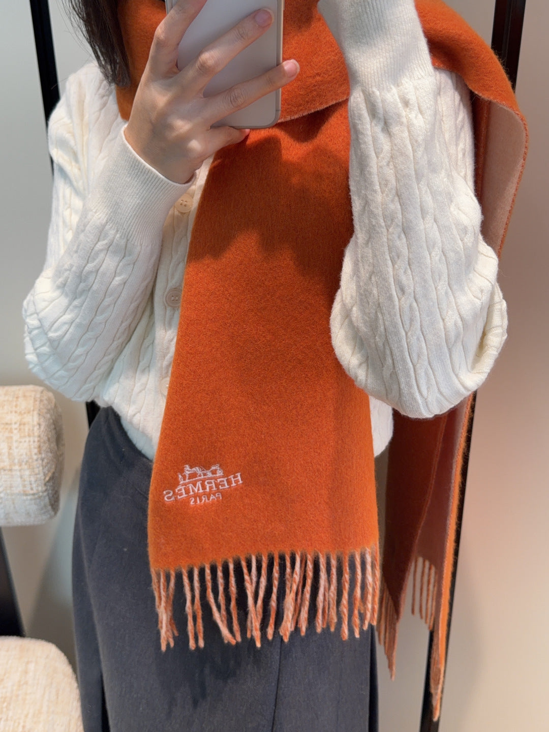 elegant Scarf for unisex couple - product detail view