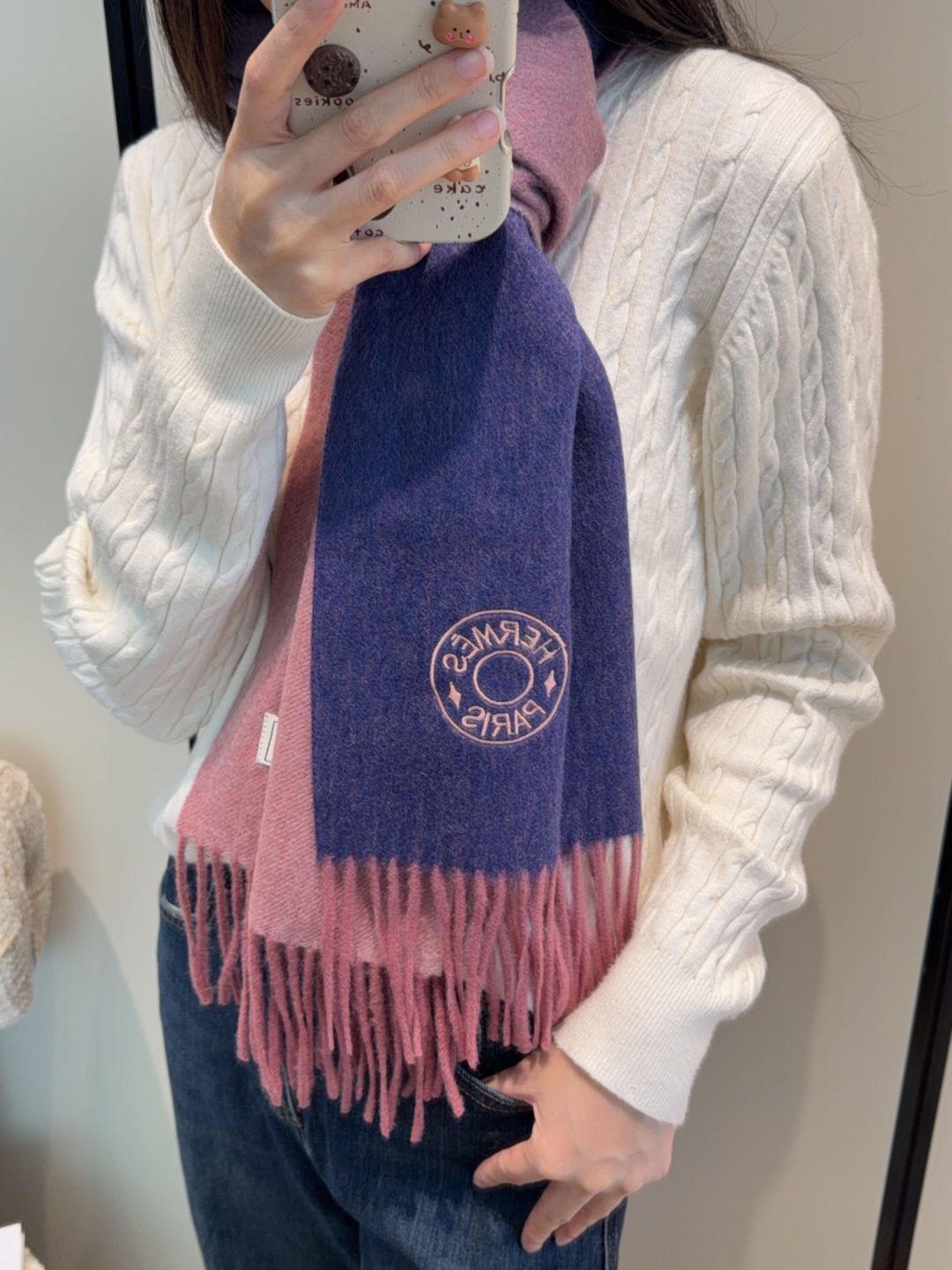 velvet Scarf for men - product detail view