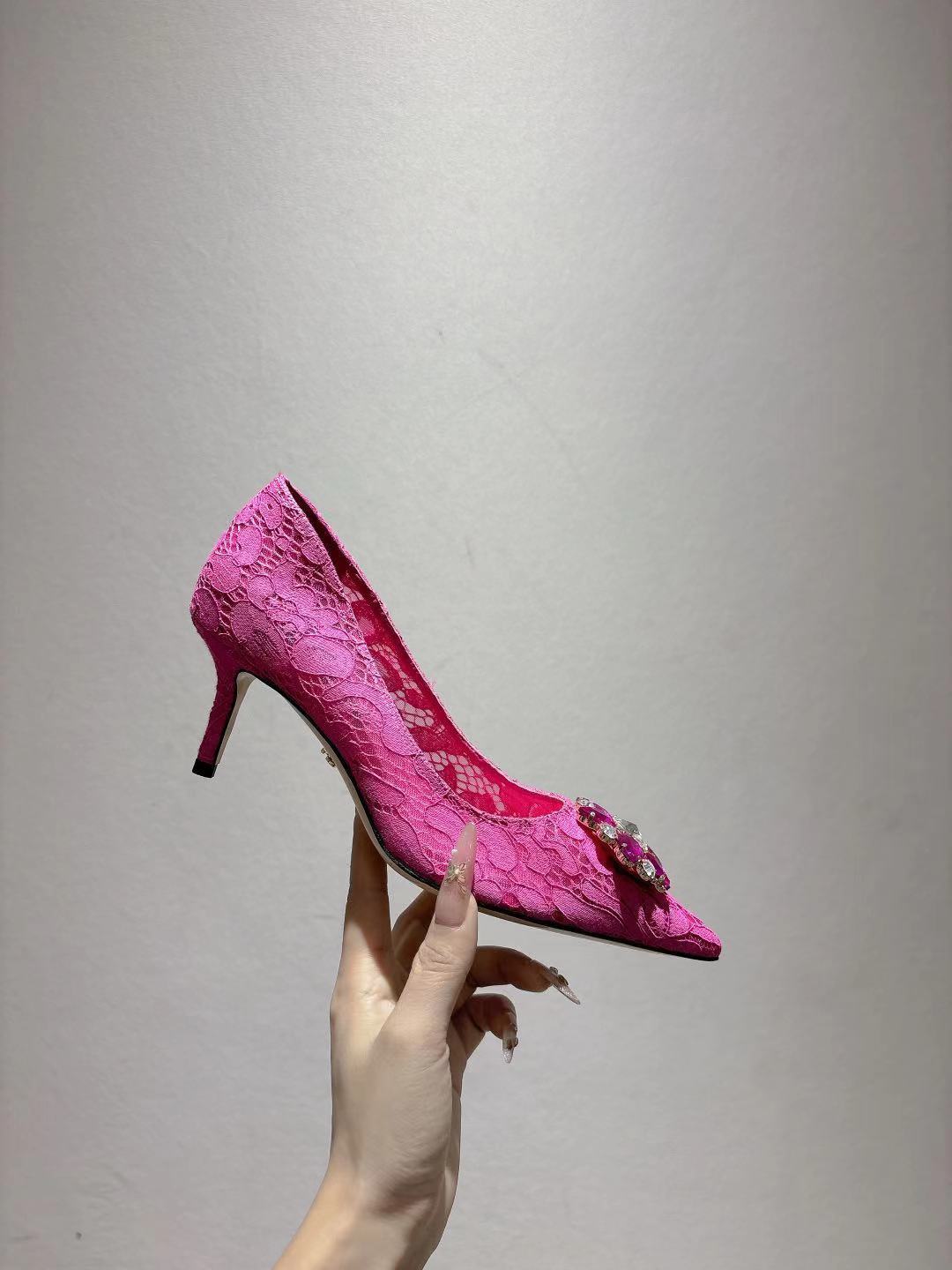 Dolce & Gabbana DG Women's Lace-Mesh Heels