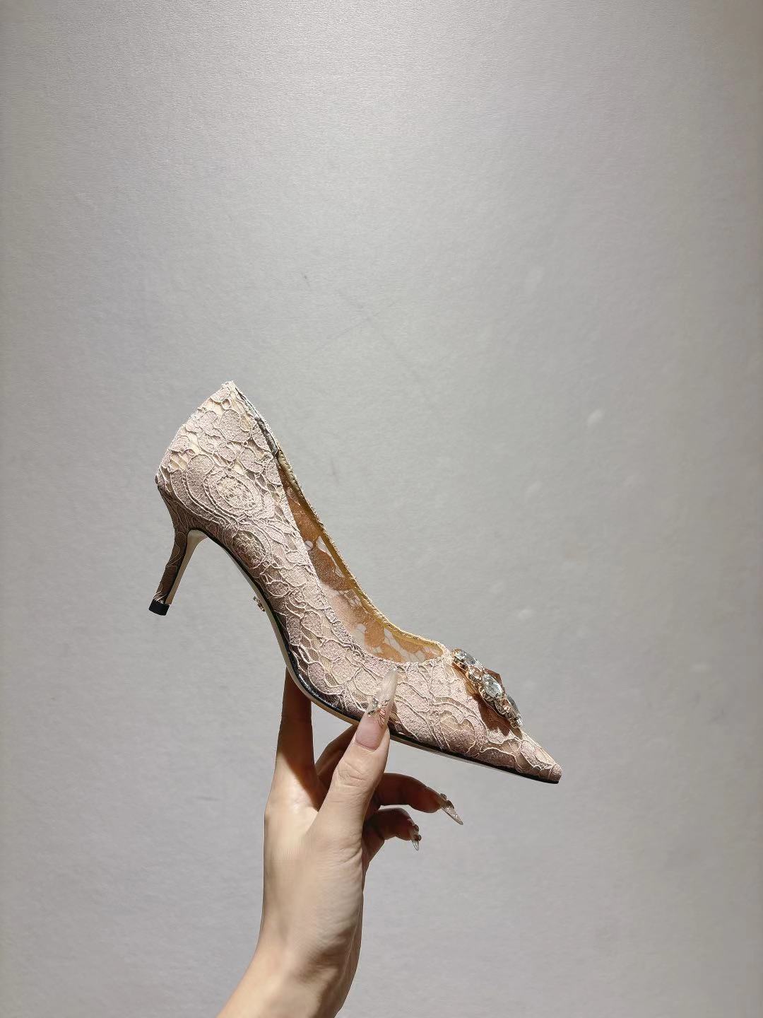 Dolce & Gabbana DG Women's Lace-Mesh Heels