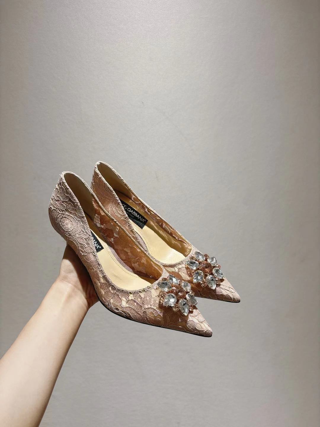 Dolce & Gabbana DG Women's Lace-Mesh Heels