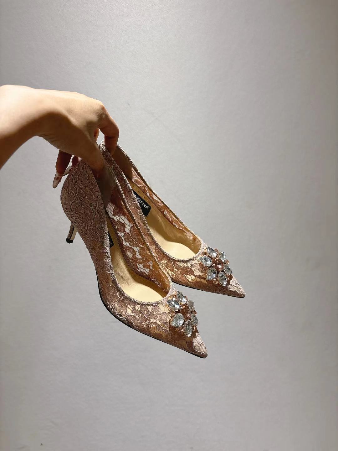 Dolce & Gabbana DG Women's Lace-Mesh Heels
