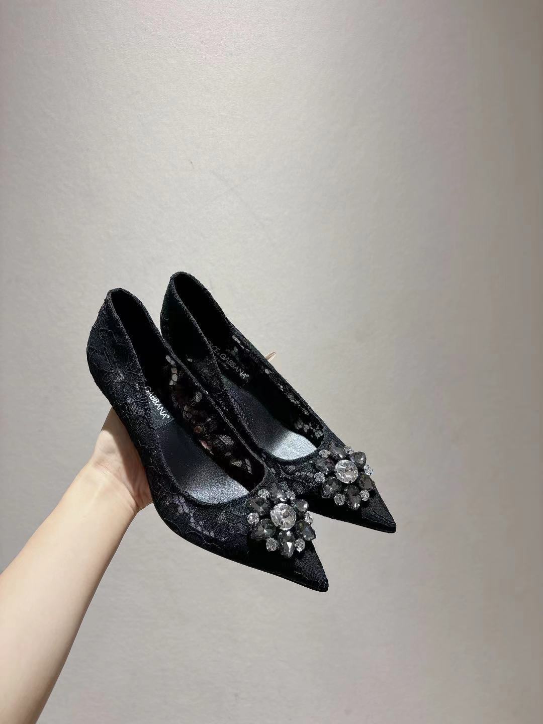 Dolce & Gabbana DG Women's Lace-Mesh Heels