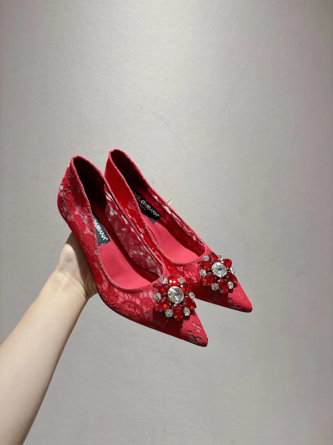Dolce & Gabbana DG Women's Lace-Mesh Heels