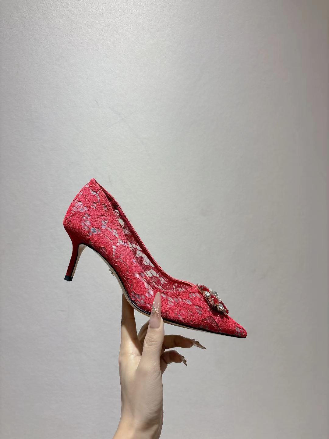 Dolce & Gabbana DG Women's Lace-Mesh Heels