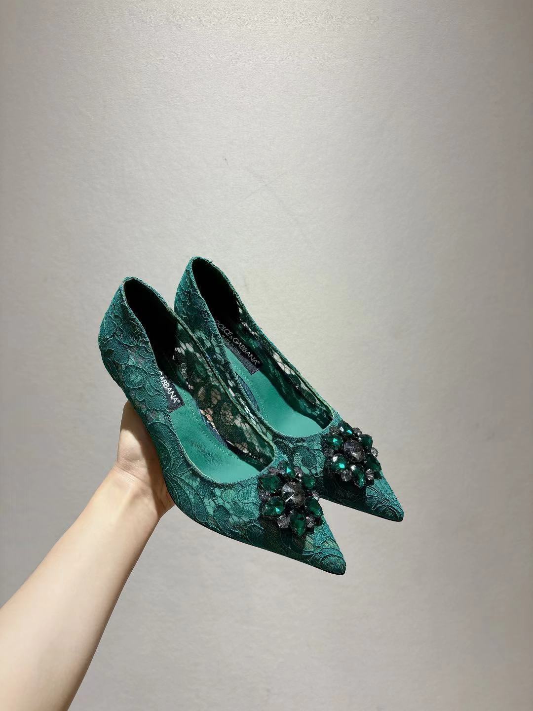 Dolce & Gabbana DG Women's Lace-Mesh Heels