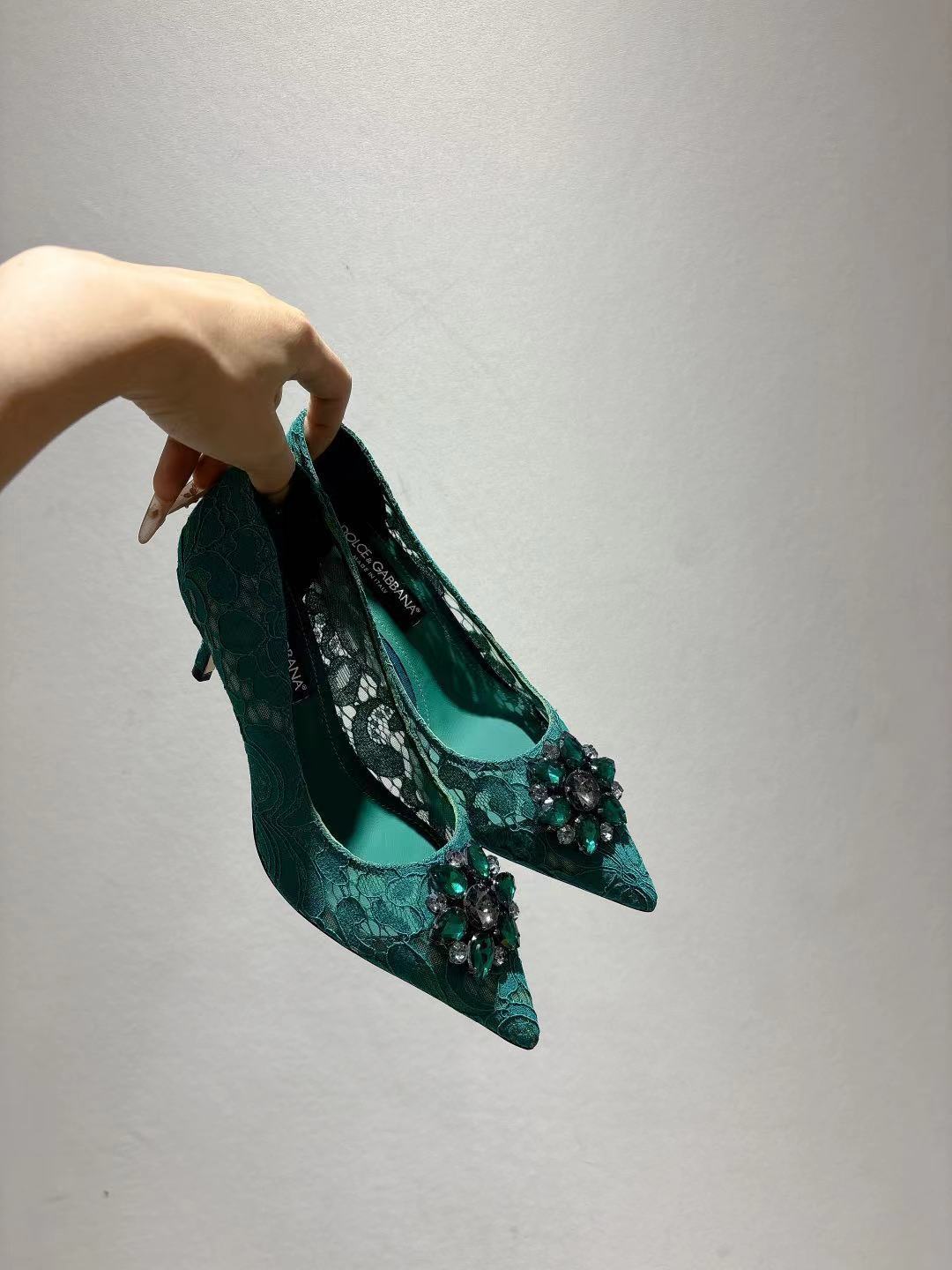 Dolce & Gabbana DG Women's Lace-Mesh Heels