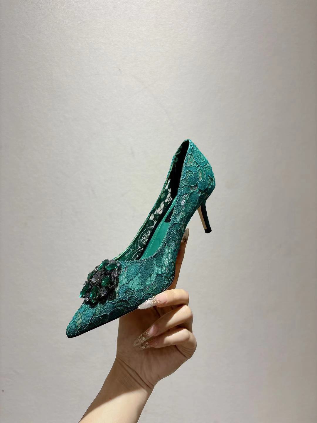 Dolce & Gabbana DG Women's Lace-Mesh Heels