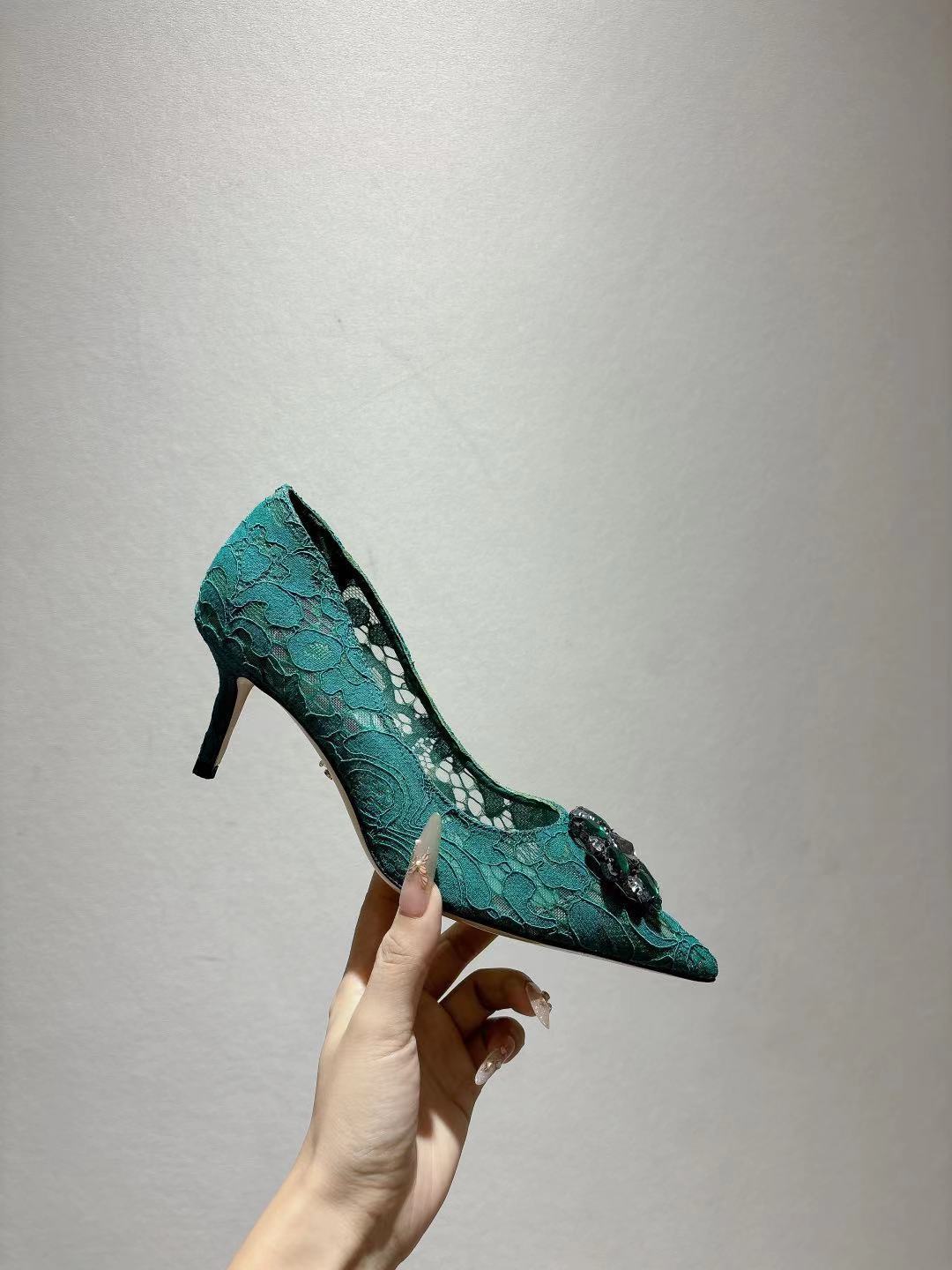 Dolce & Gabbana DG Women's Lace-Mesh Heels