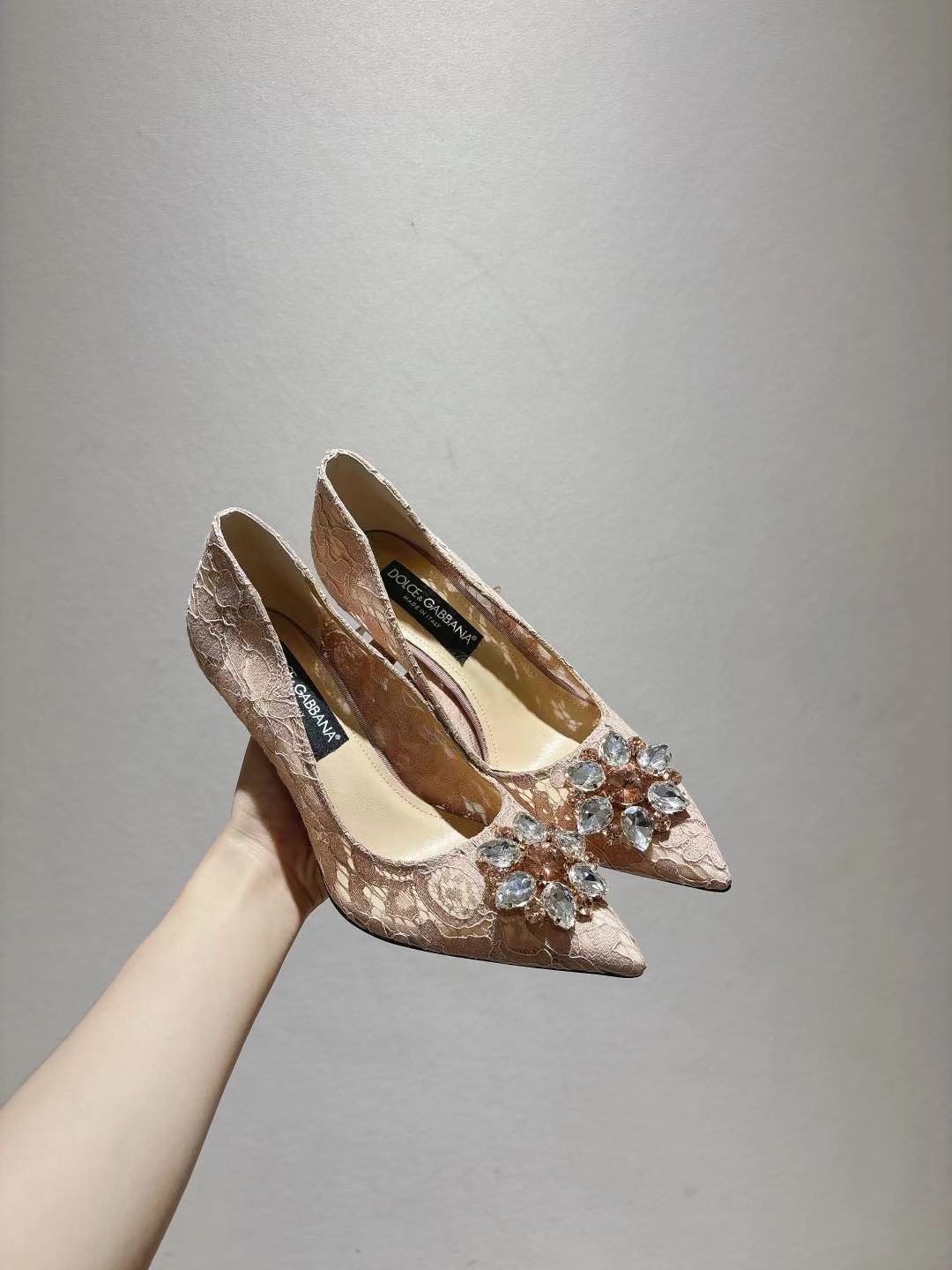 Dolce & Gabbana DG Women's Lace-Mesh Heels