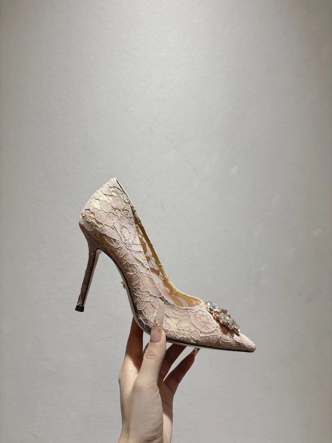 Dolce & Gabbana DG Women's Lace-Mesh Heels