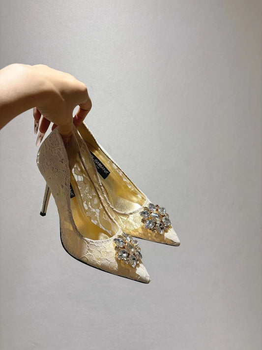 Dolce & Gabbana DG Women's Lace-Mesh Heels
