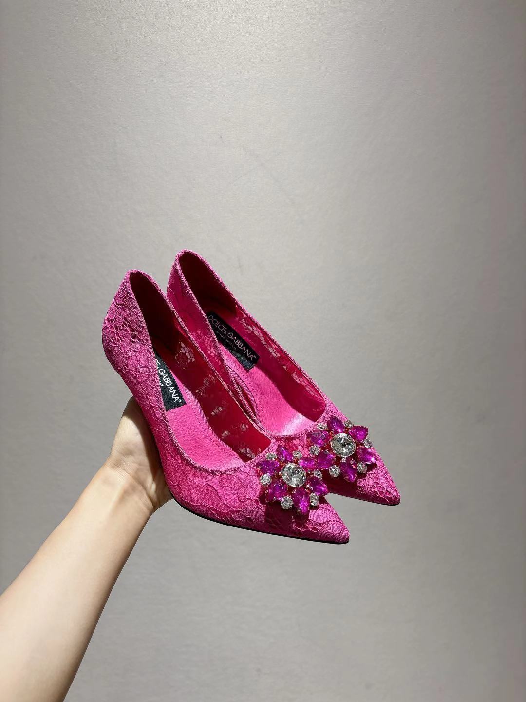 Dolce & Gabbana DG Women's Lace-Mesh Heels