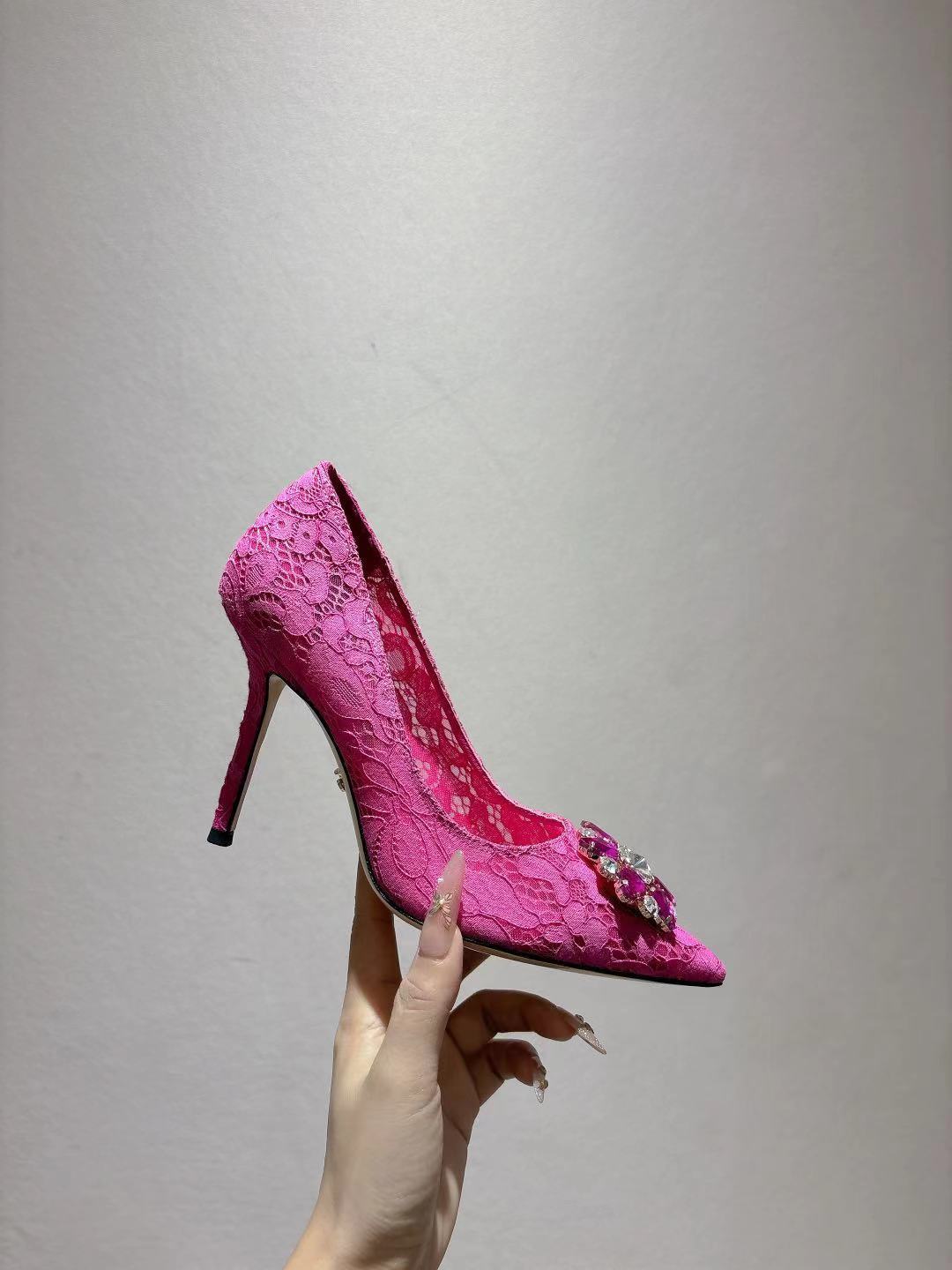 Dolce & Gabbana DG Women's Lace-Mesh Heels