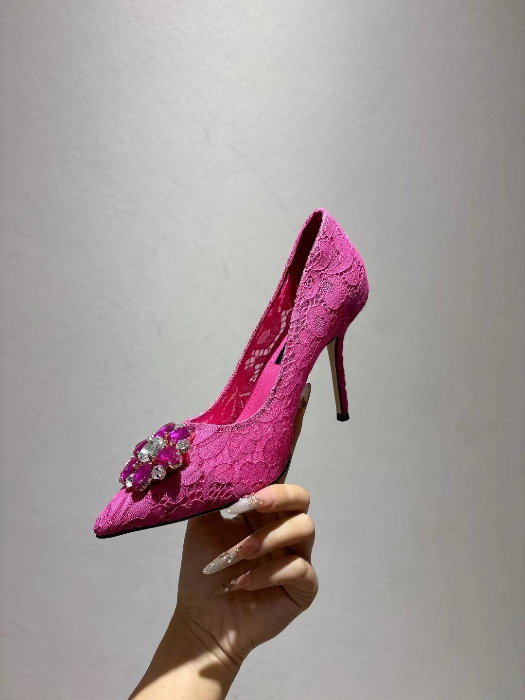 Dolce & Gabbana DG Women's Lace-Mesh Heels