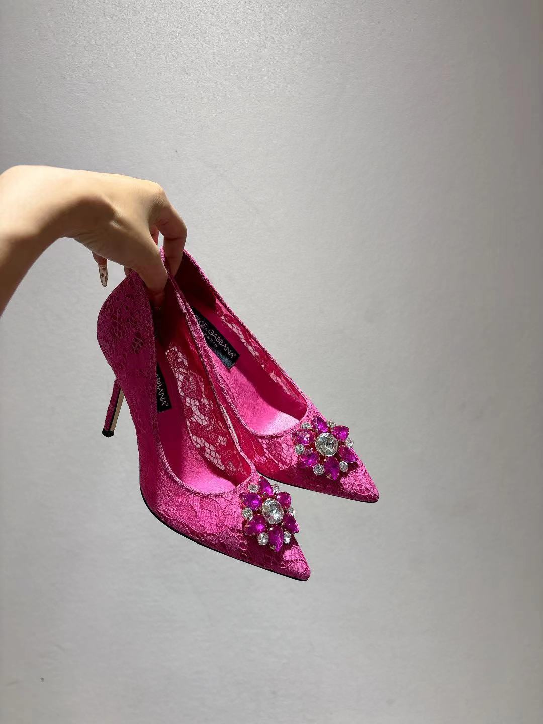Dolce & Gabbana DG Women's Lace-Mesh Heels