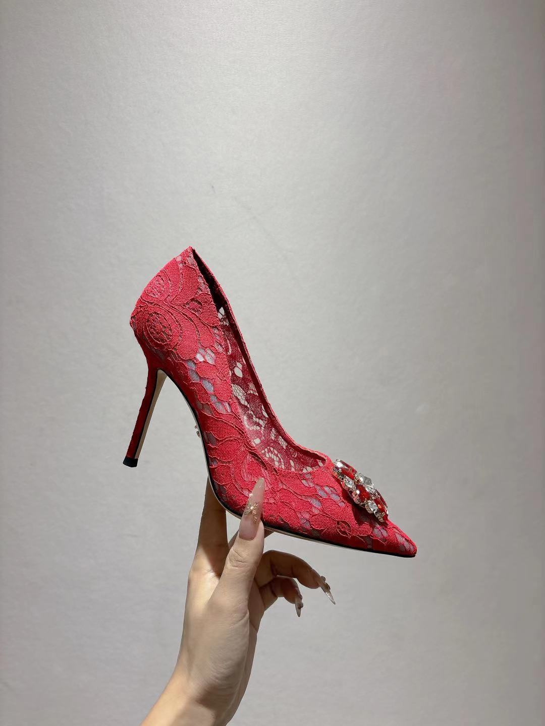 Dolce & Gabbana DG Women's Lace-Mesh Heels
