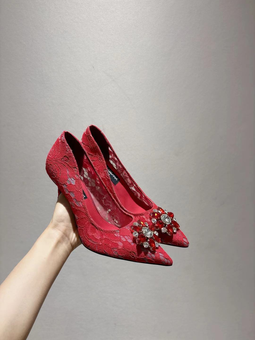 Dolce & Gabbana DG Women's Lace-Mesh Heels