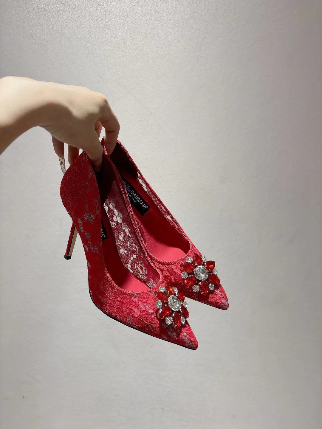 Dolce & Gabbana DG Women's Lace-Mesh Heels