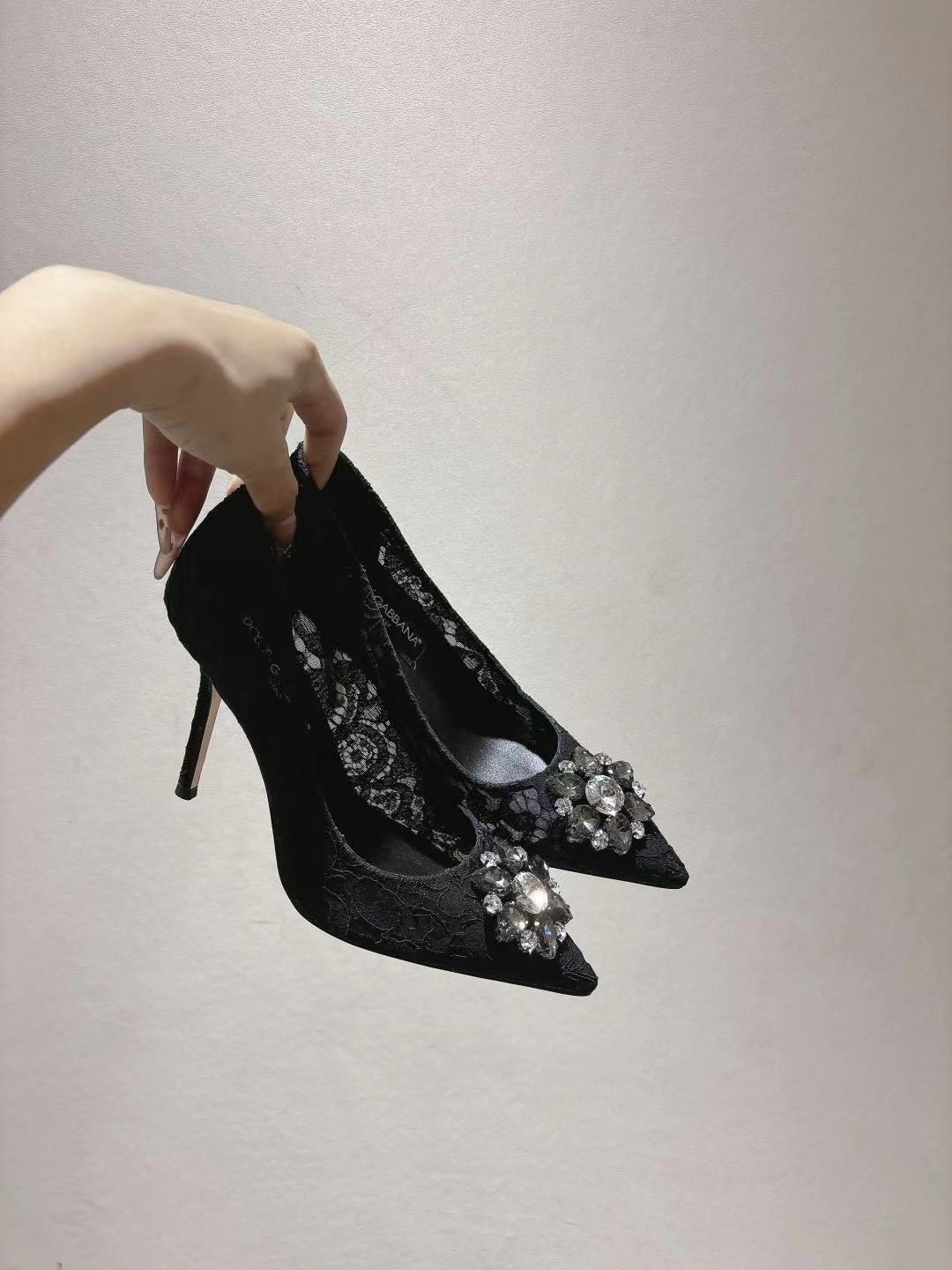Dolce & Gabbana DG Women's Lace-Mesh Heels