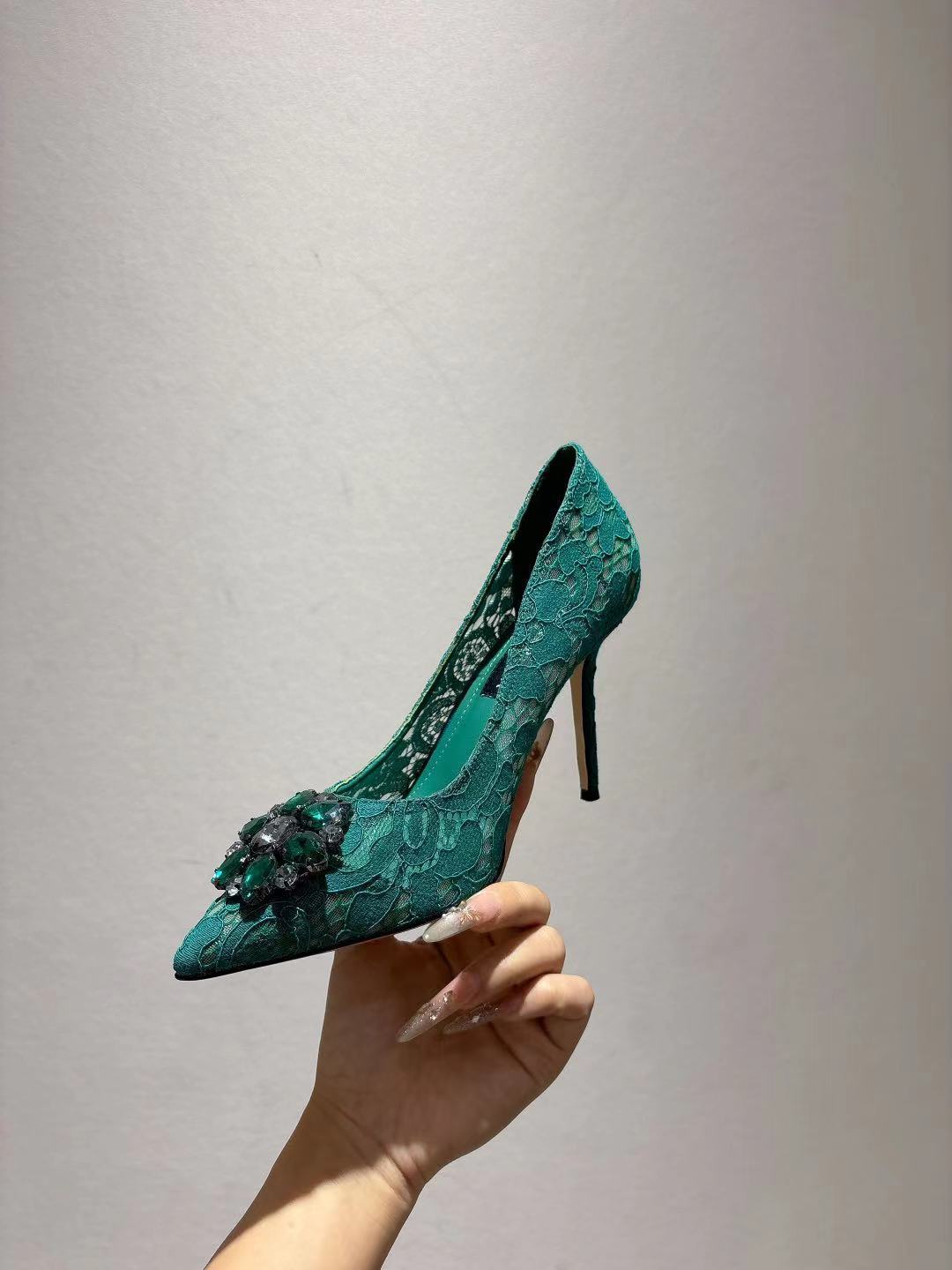 Dolce & Gabbana DG Women's Lace-Mesh Heels