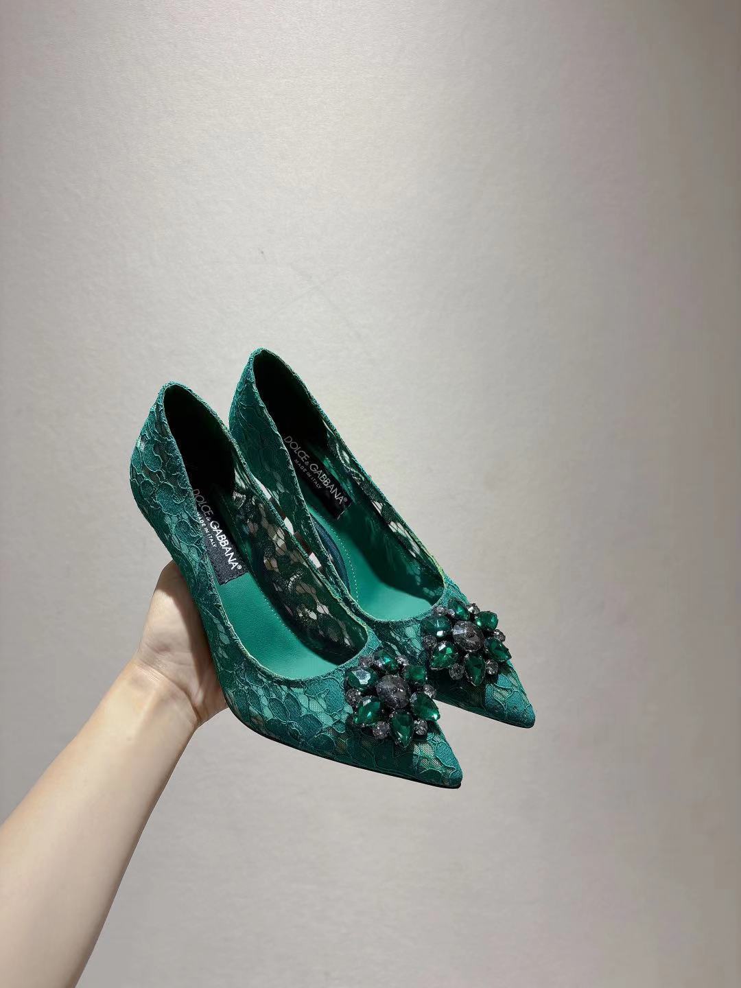 Dolce & Gabbana DG Women's Lace-Mesh Heels
