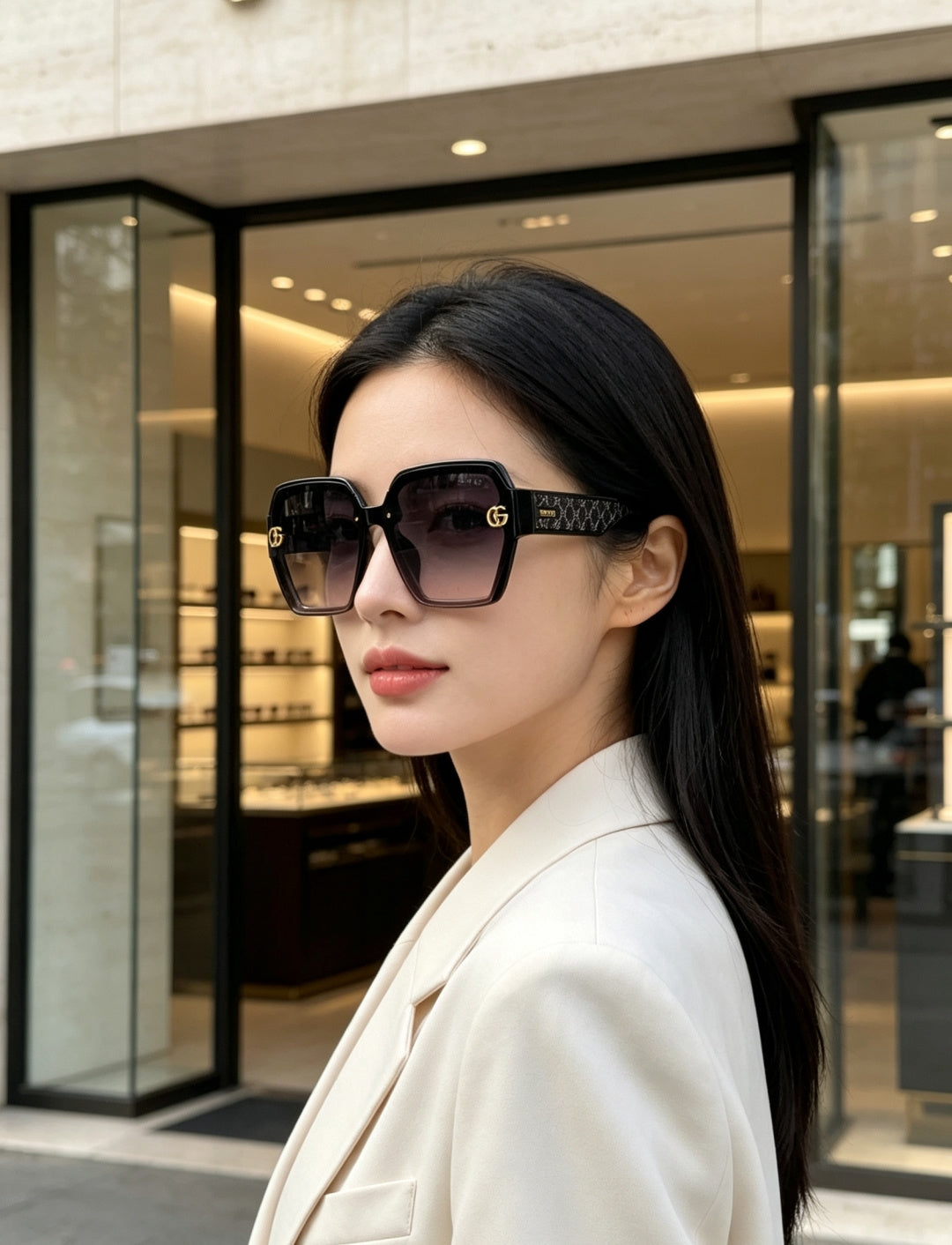 gold floral fashion accessory for women - product detail view