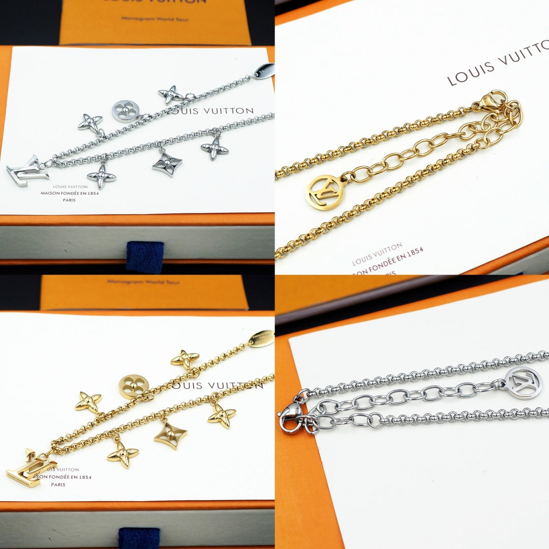 silver metal floral Necklace for women - alternate angle view 9