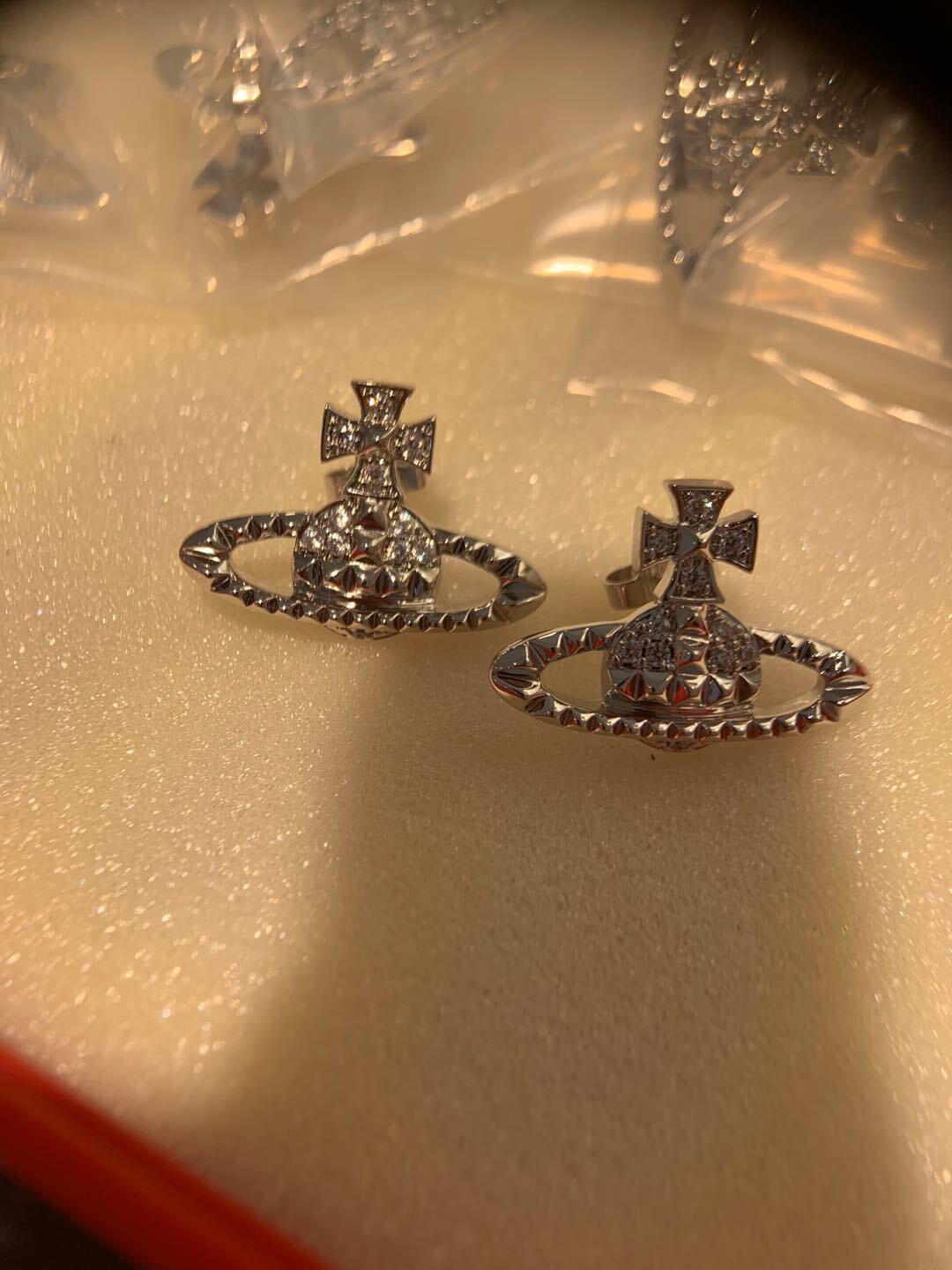 crystal crystal inlaid Stud Earrings for women - alternate angle view 9