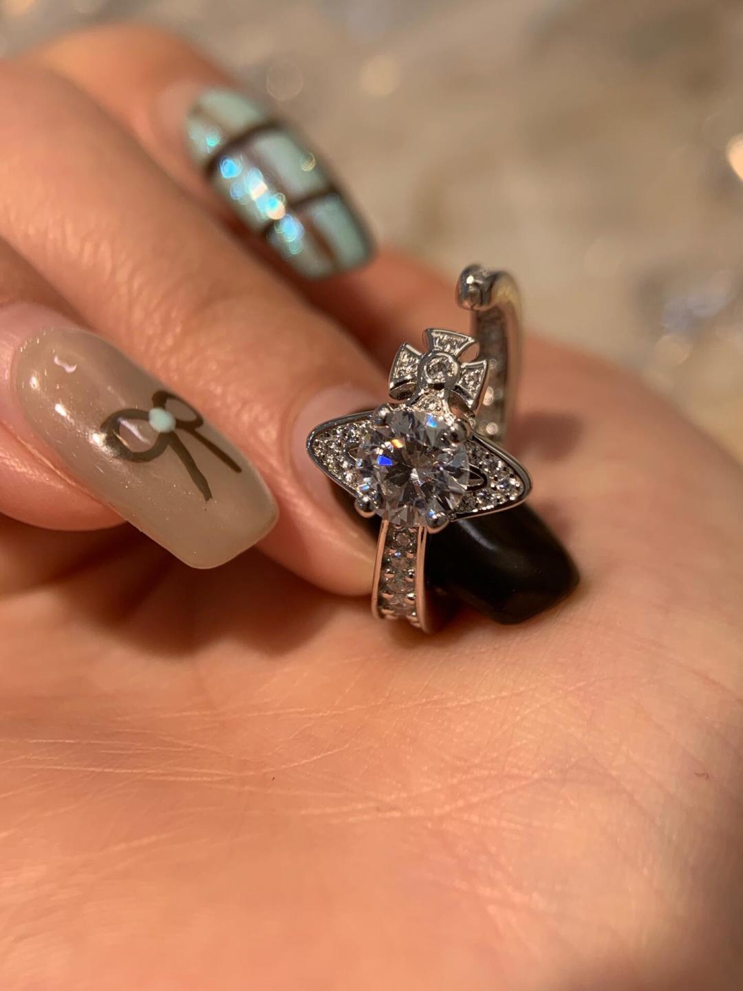 crystal crystal inlaid Ring for women - alternate angle view 4